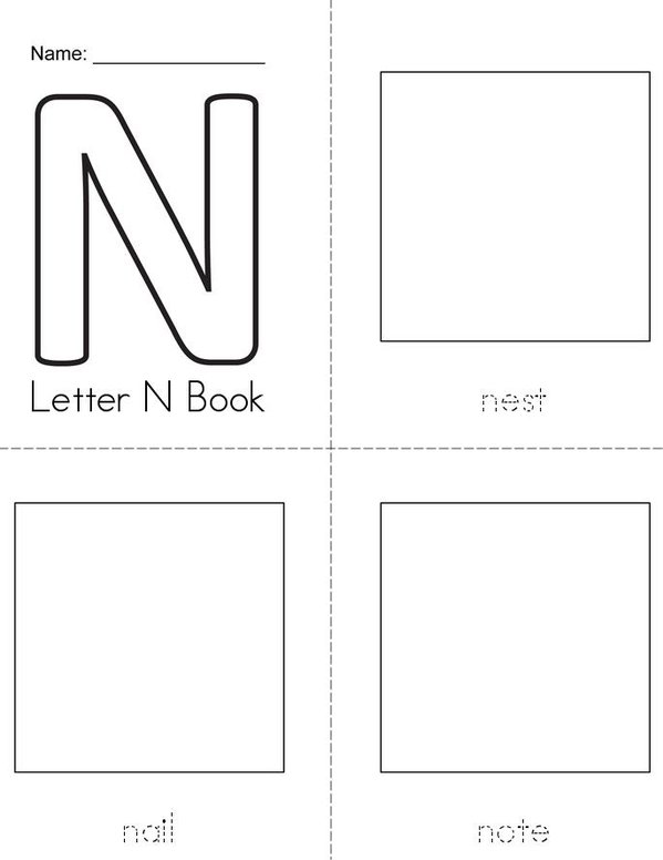 ______'s Letter N Book Mini Book - Sheet 1