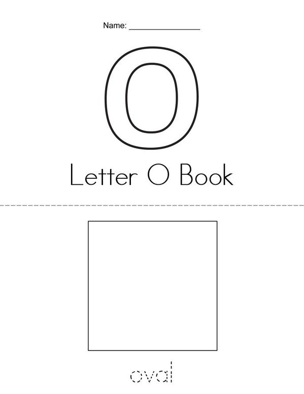 ______'s Letter O Book Mini Book - Sheet 1