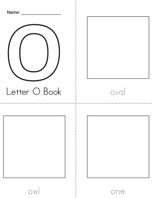 ______'s Letter O Book Mini Book - Sheet 1