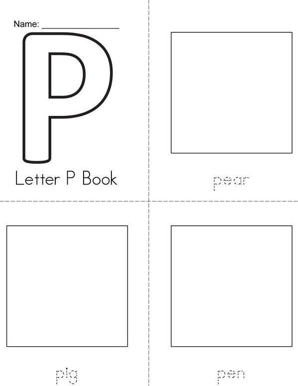 ______'s Letter P Book Mini Book - Sheet 1