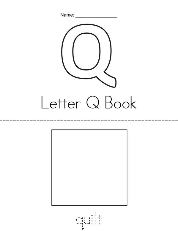 ______'s Letter Q Book Mini Book - Sheet 1