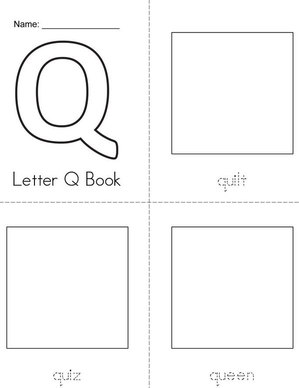 ______'s Letter Q Book Mini Book - Sheet 1