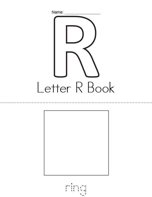 ______'s Letter R Book Mini Book - Sheet 1