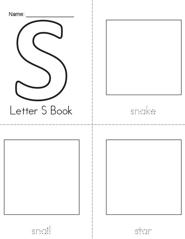 ______'s Letter S Book Mini Book - Sheet 1