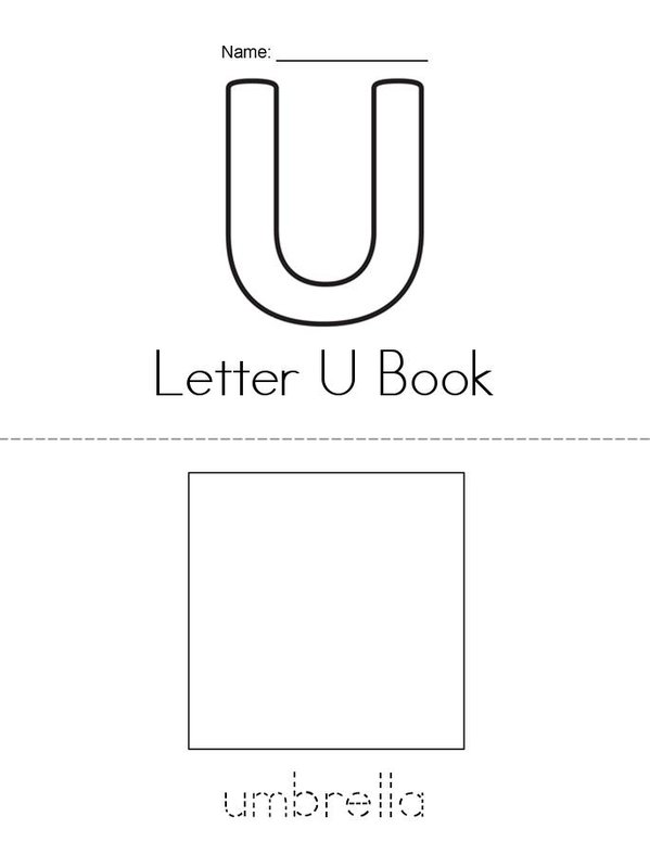 ______'s Letter U Book Mini Book - Sheet 1