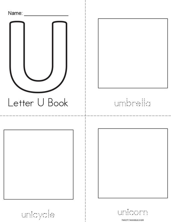 ______'s Letter U Book Mini Book