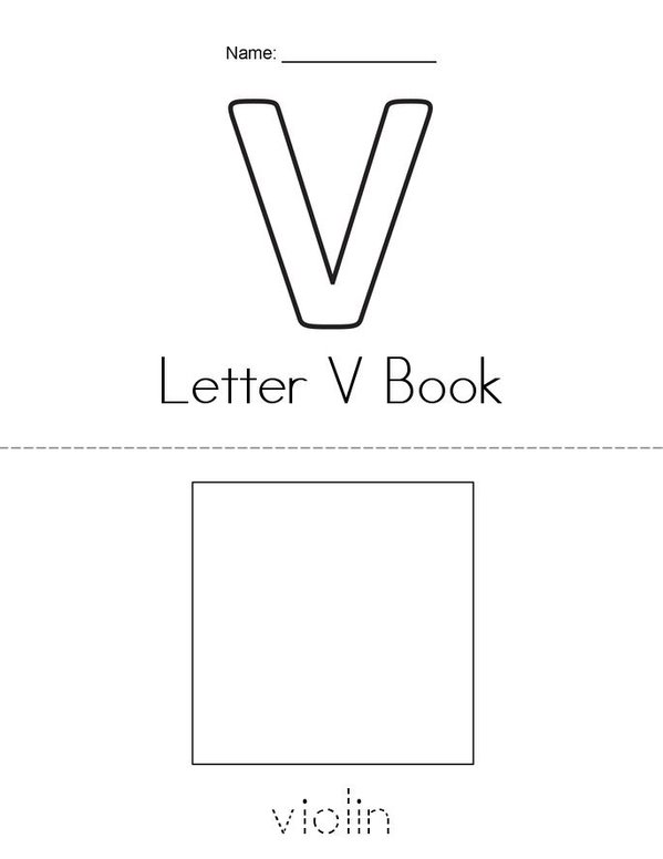 ______'s Letter V Book Mini Book - Sheet 1