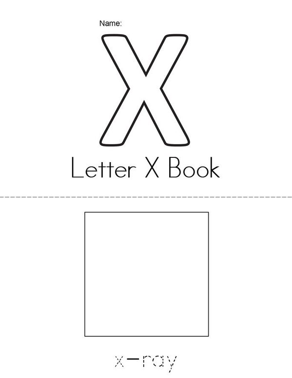 ______'s Letter X Book Mini Book - Sheet 1