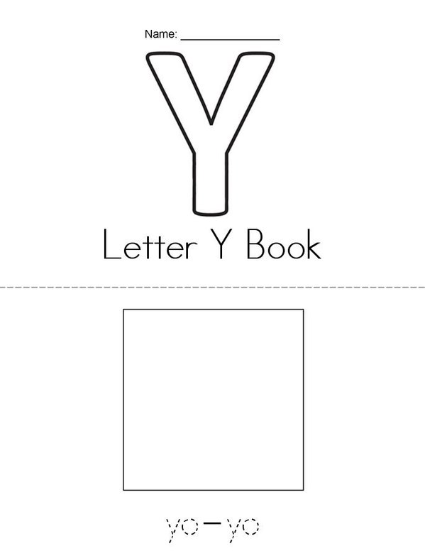 ______'s Letter Y Book Mini Book - Sheet 1