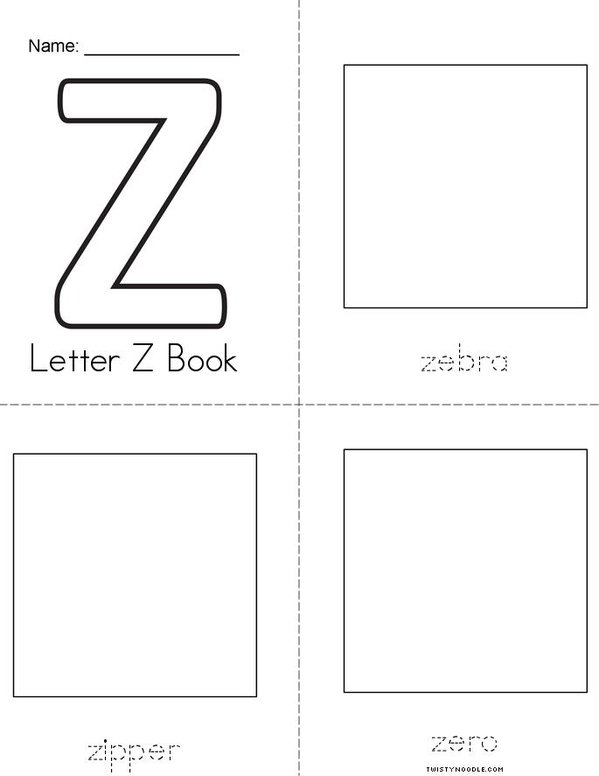 ______'s Letter Z Book Mini Book