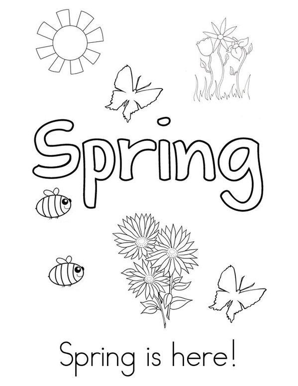 Spring Is Here! Mini Book - Sheet 1