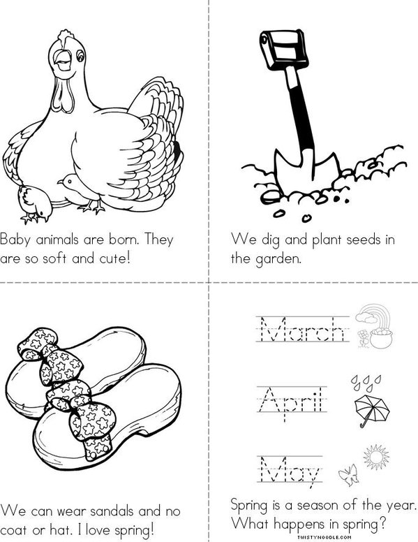 Spring Is Here! Mini Book - Sheet 3