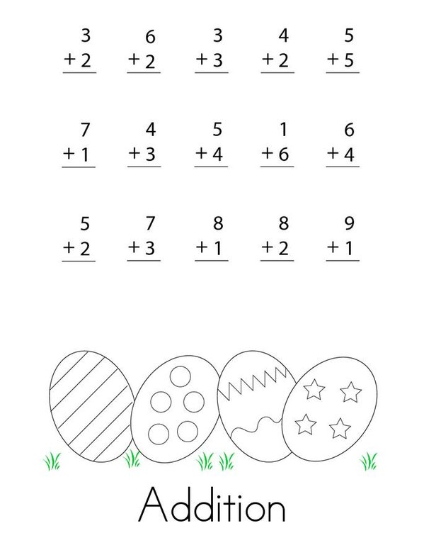 Easter Math Mini Book - Sheet 1