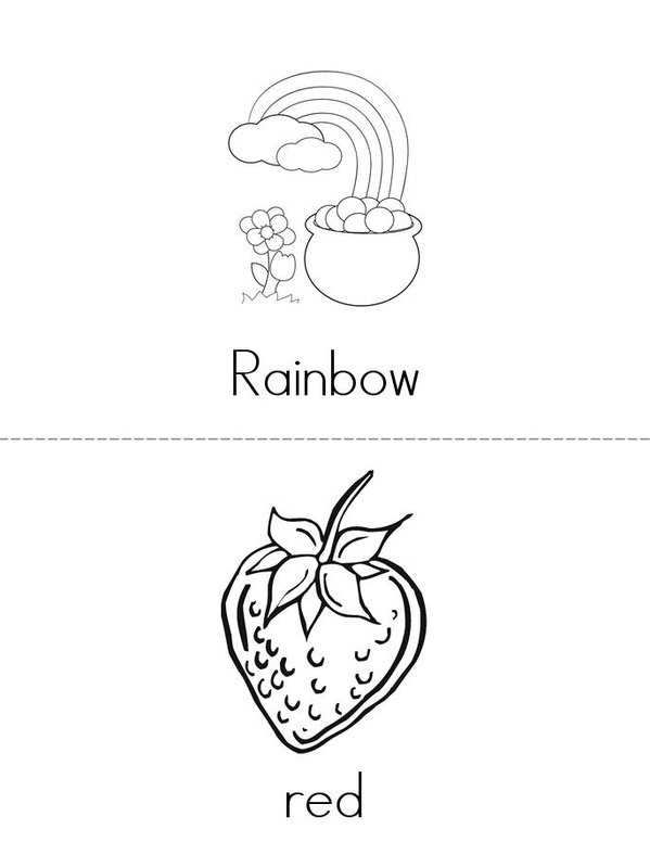Rainbow Colors Mini Book - Sheet 1