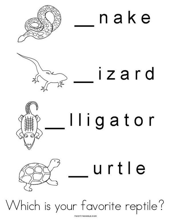 My Reptile Book  Mini Book - Sheet 8