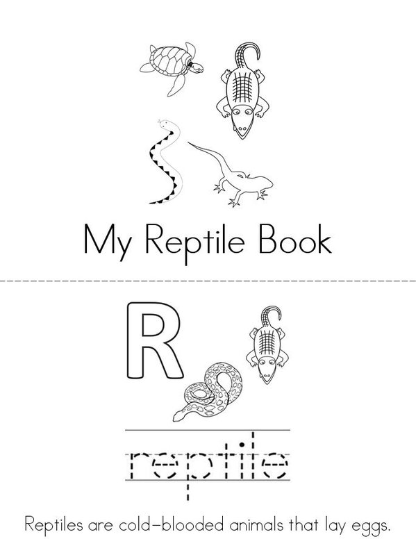 My Reptile Book  Mini Book - Sheet 1