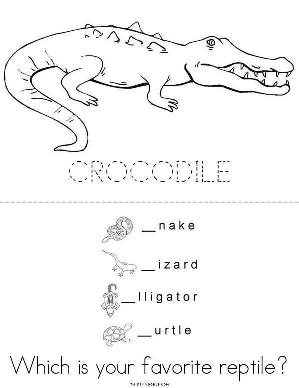 My Reptile Book  Mini Book - Sheet 4