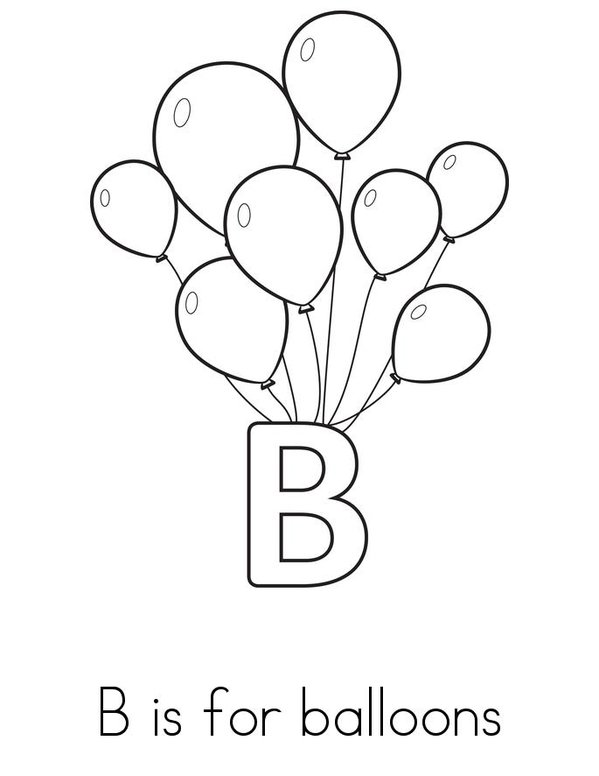 Balloons Mini Book - Sheet 1