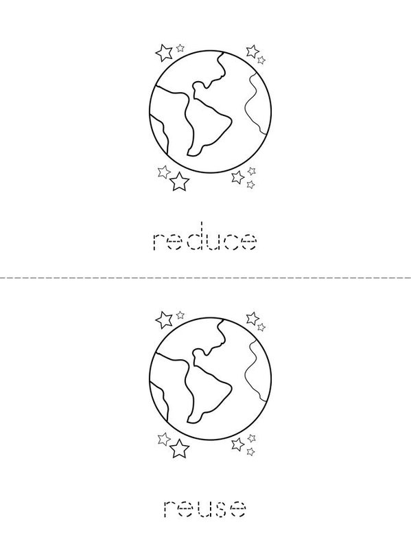 Three R's for Earth Day Mini Book - Sheet 1