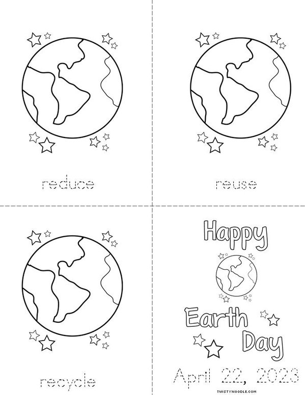 Three R's for Earth Day Mini Book