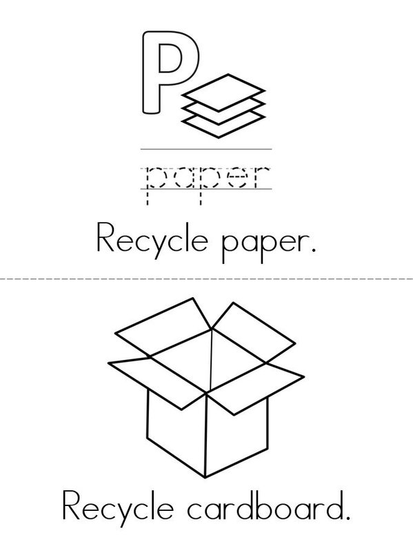 Recycle and Compost Mini Book - Sheet 2
