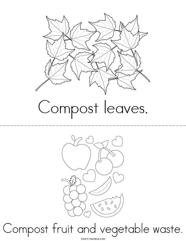 Recycle and Compost Mini Book - Sheet 3
