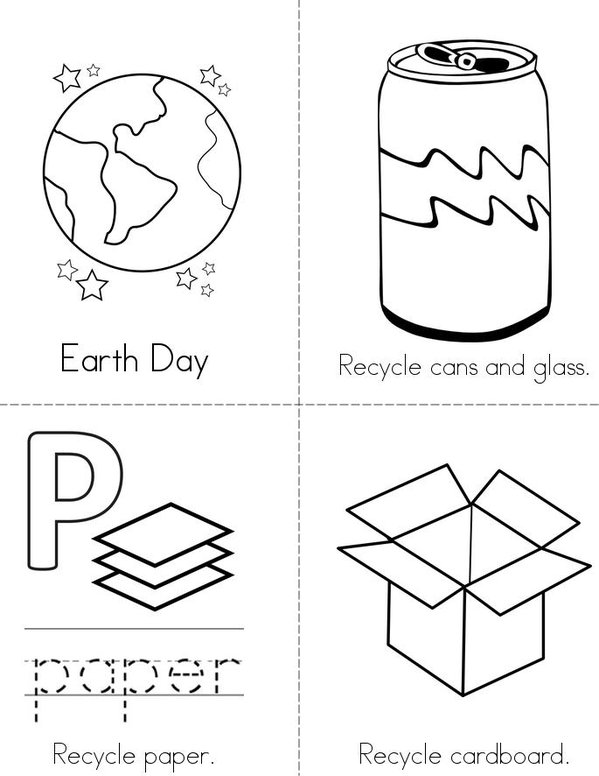 Recycle and Compost Mini Book - Sheet 1