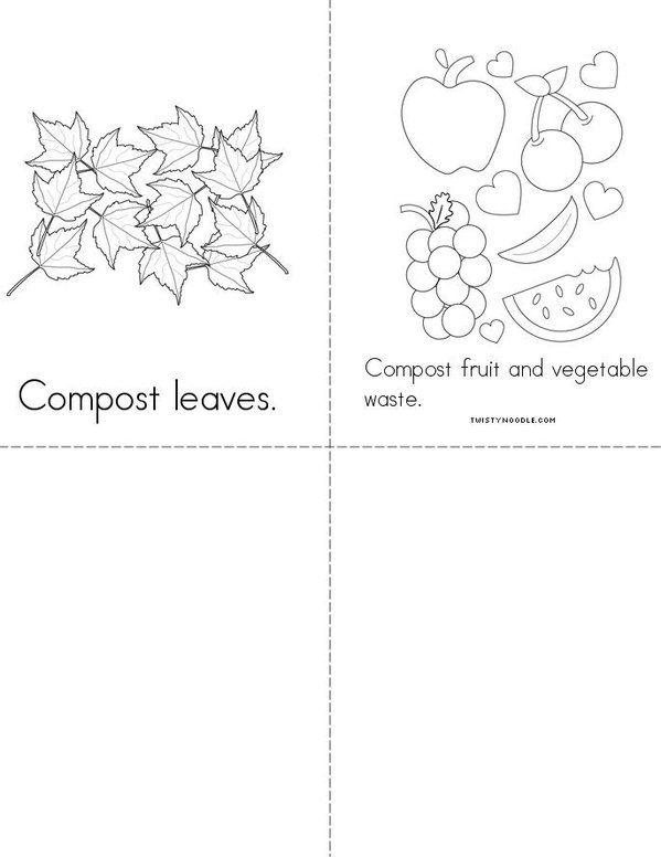 Recycle and Compost Mini Book - Sheet 2