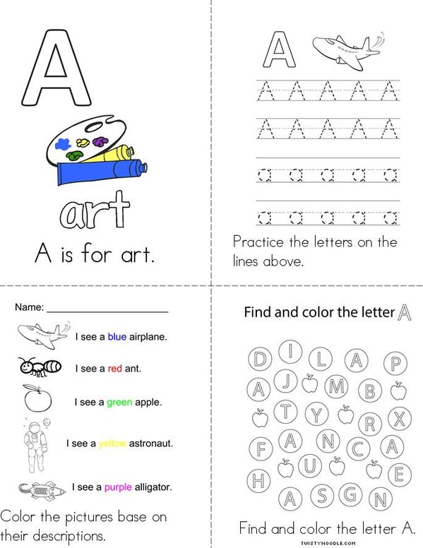 Coloring and Activity Book  Mini Book