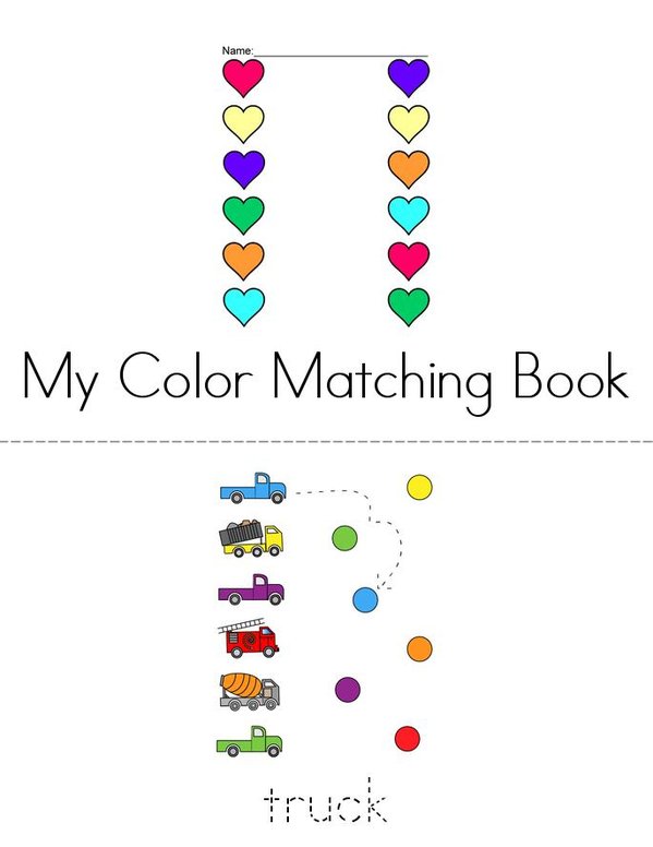 Color Matching Mini Book - Sheet 1