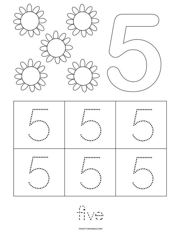 Counting to 5 Mini Book - Sheet 4
