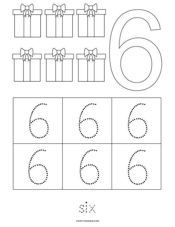 Counting to 6 Mini Book - Sheet 4