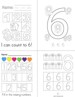Counting to 6 Book