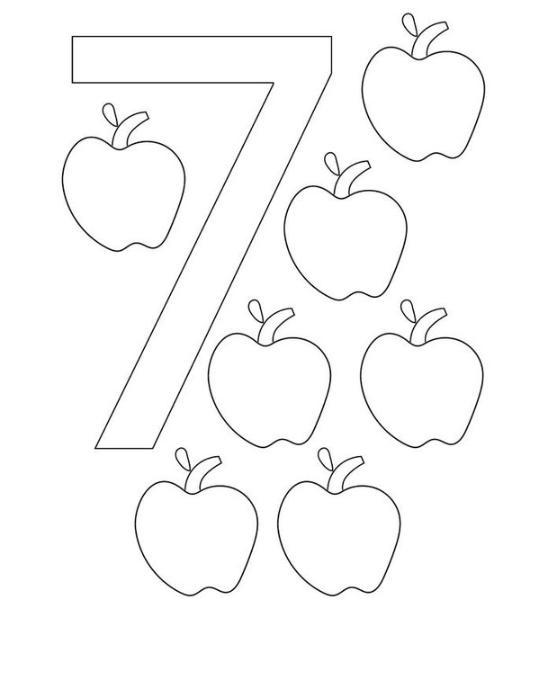 Counting to 7 Mini Book - Sheet 3