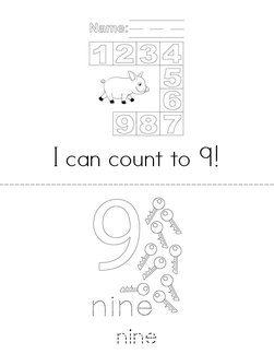 Counting to 9 Book