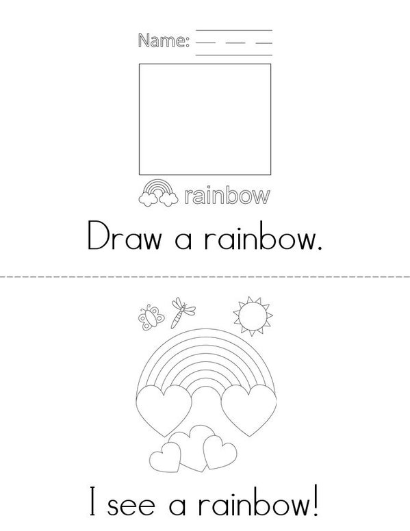 Rainbow Activity Mini Book - Sheet 1