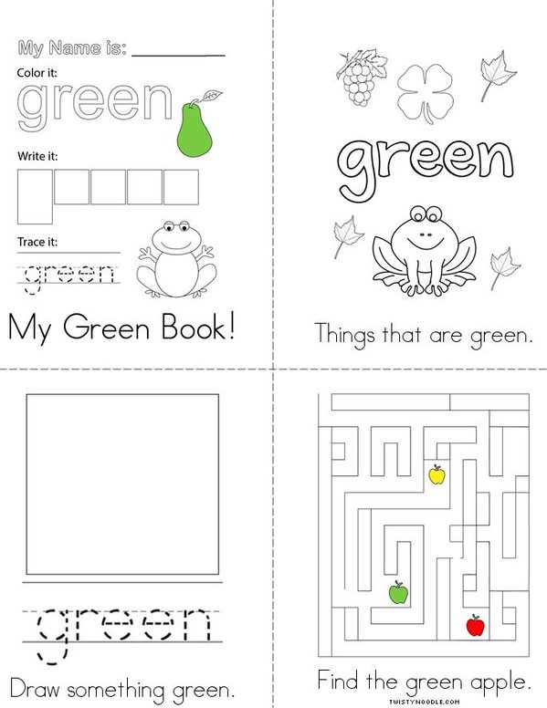 My Favorite Color is Green! Mini Book