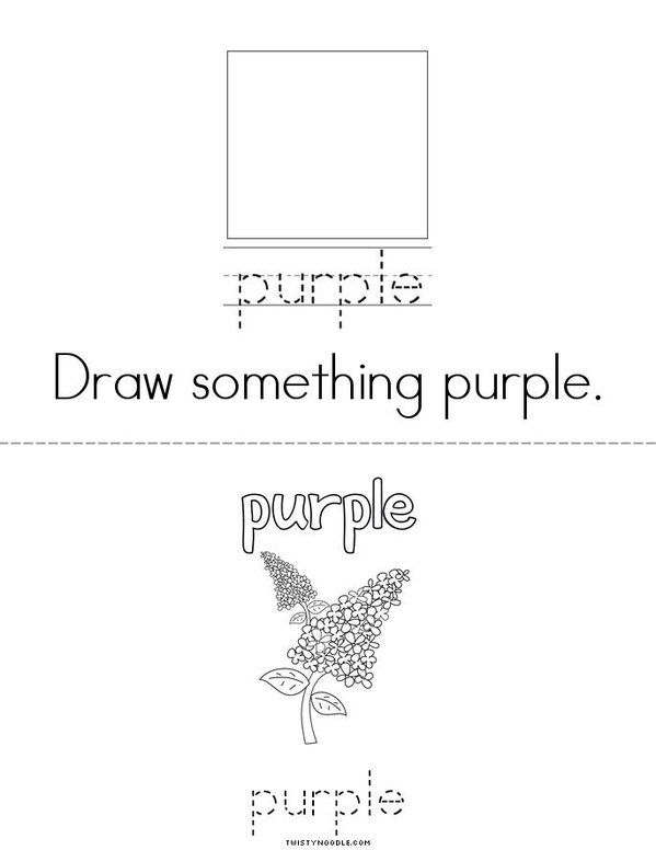 My Favorite Color is Purple! Mini Book - Sheet 2