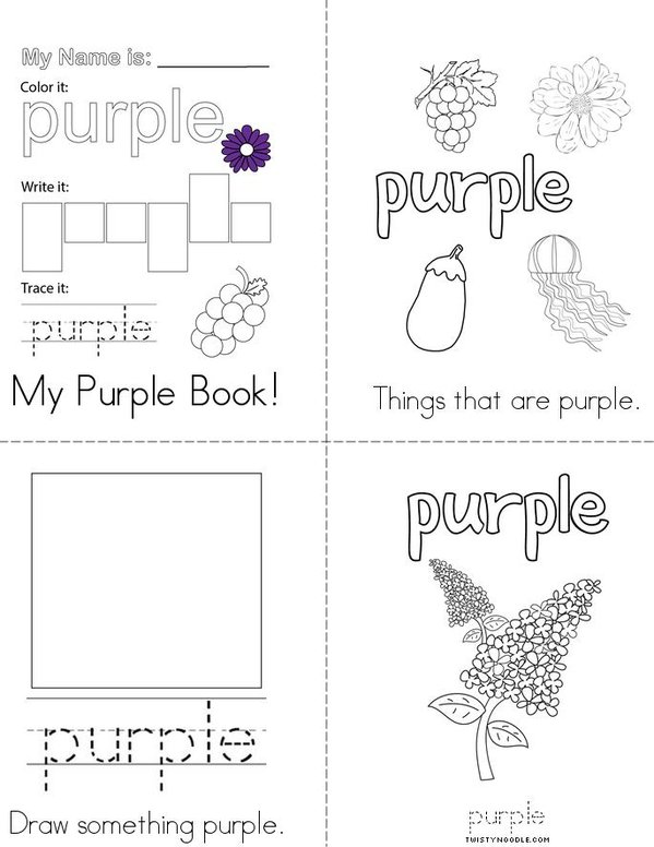My Favorite Color is Purple! Mini Book