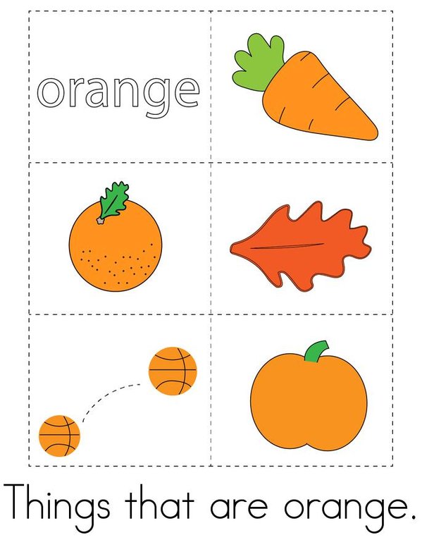 My Favorite Color is Orange! Mini Book - Sheet 2