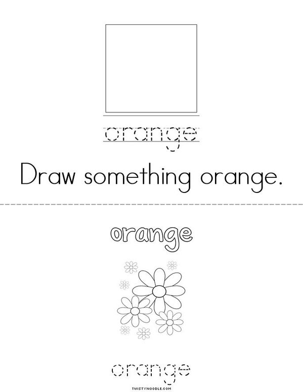 My Favorite Color is Orange! Mini Book - Sheet 2