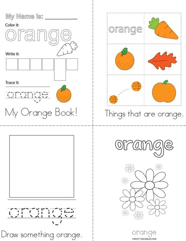My Favorite Color is Orange! Mini Book