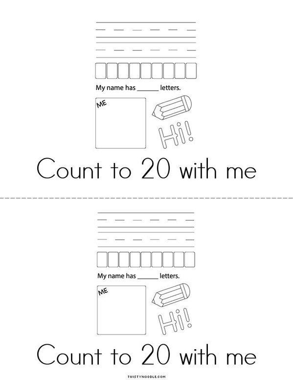 COUNT WITH ME Mini Book - Sheet 2