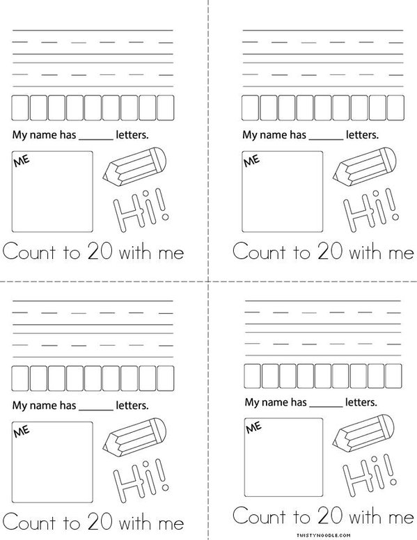 COUNT WITH ME Mini Book