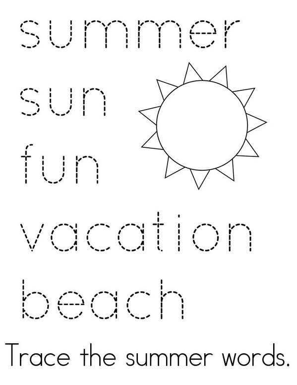 Summer Activity Book Mini Book - Sheet 2