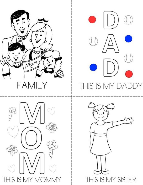 FAMILY Mini Book - Sheet 1