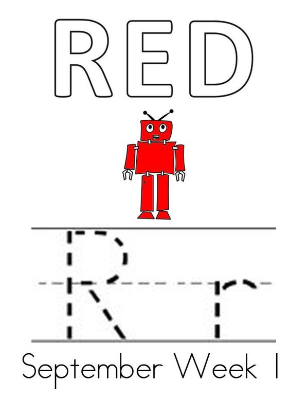 Sight Word RED Mini Book - Sheet 2