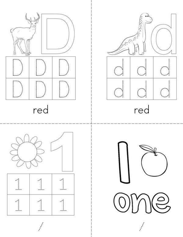 Sight Word RED Mini Book - Sheet 2