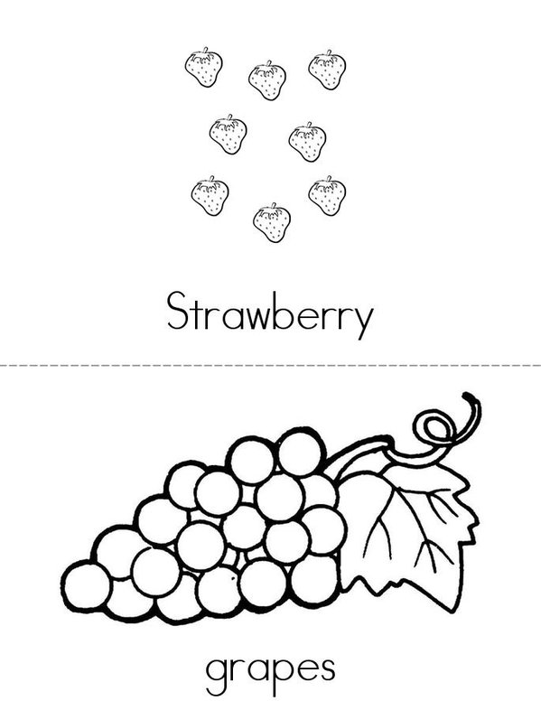 fruit book Mini Book - Sheet 1