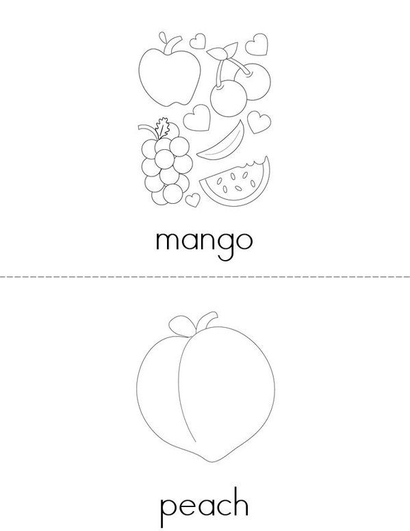 fruit book Mini Book - Sheet 2